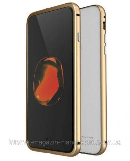 

Металлический бампер Luphie с акриловой вставкой для Apple iPhone 7 / 8 (4.7"), Золотой / белый