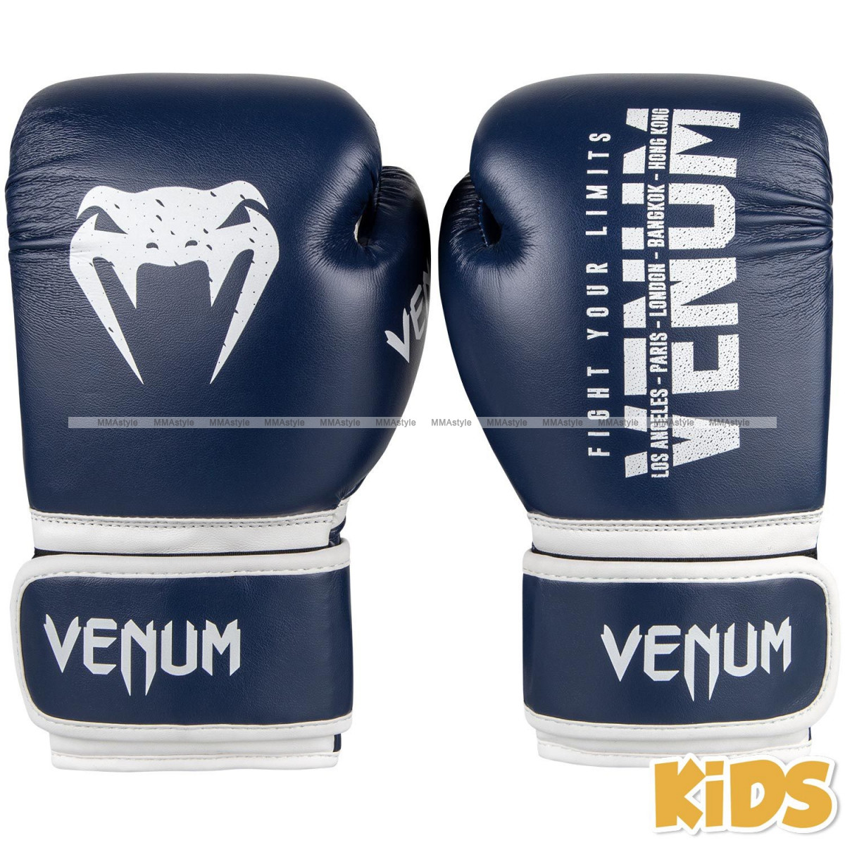 

Боксерские перчатки для детей Venum Signature Kids Boxing Gloves Navy Blue 6, Синий