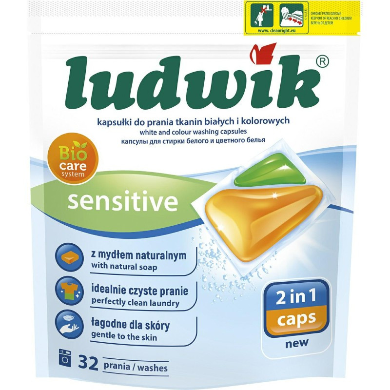 

Гелевые капсулы для стирки Ludwik 2in1 Caps Sensetive 32 шт