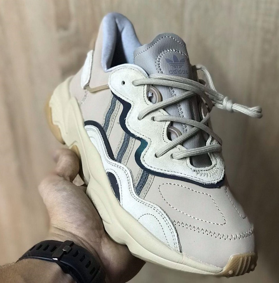 

Adidas Ozweego White Beige | кроссовки женские; бежевые/серые; осенние/весенние; рефлектив 38, Серый