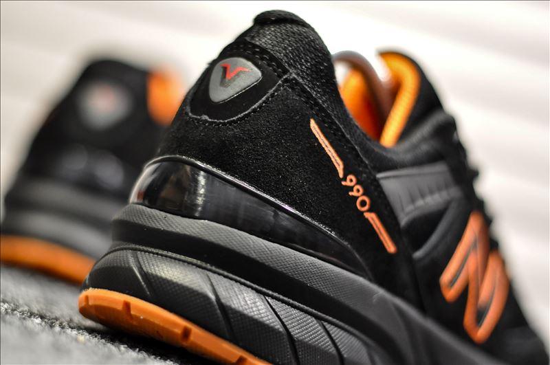 orange and black new balance 990
