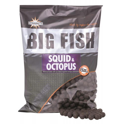 

Тонущие бойлы Dynamite Baits Squid & Octopus Hi-Attract (кальмар и осьминог) 1.8 кг 15мм