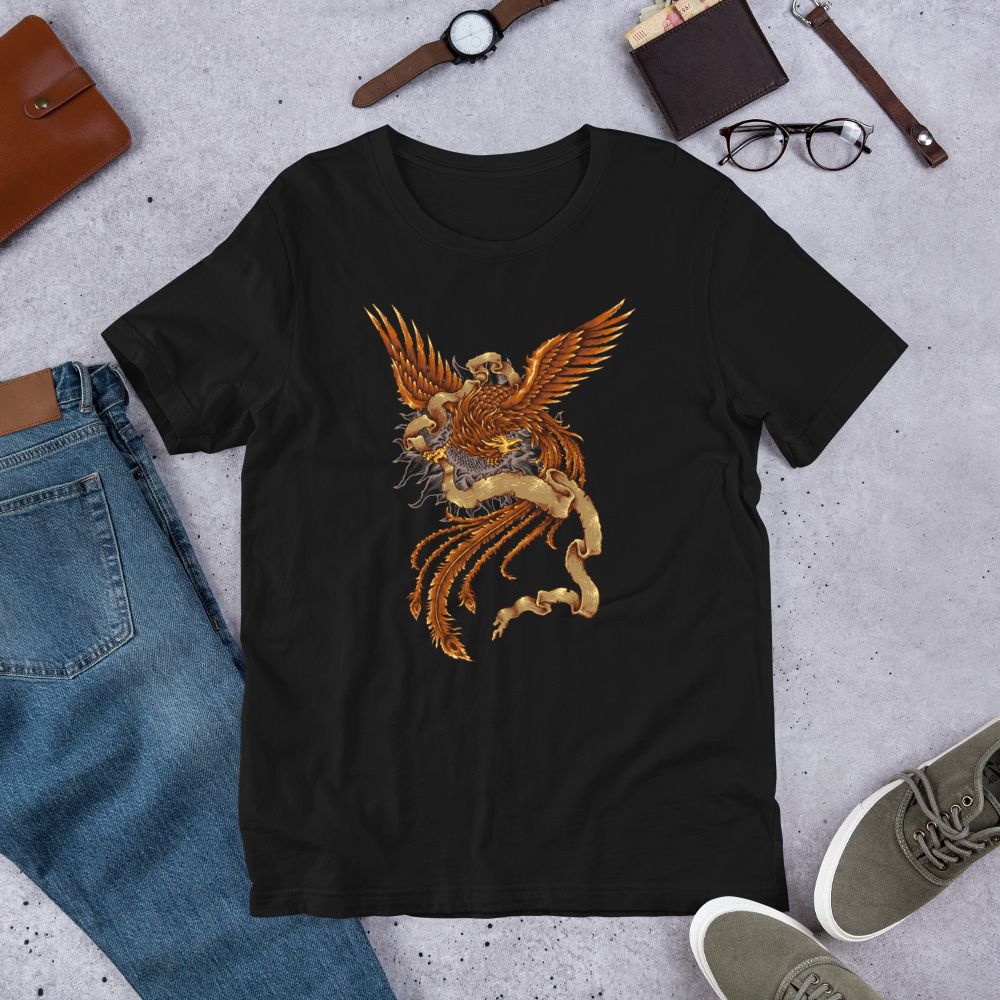 

Футболка жіноча (футболка женская) Phoenix, Феникс Черная, M, 95% Хлопок 5% Лайкра