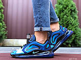 Чоловічі кросівки Nike Air Max 720,темно сині з блакитним,текстиль, фото 3
