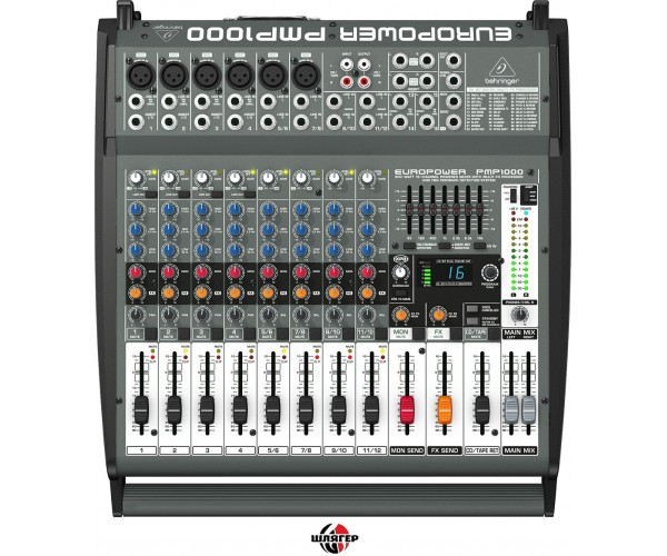 

BEHRINGER PMP1000 * Микшерный пульт с усилителем 6 + 2, 2х250Вт