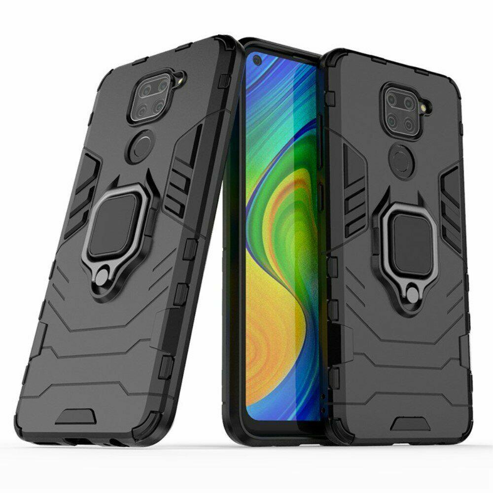 

Защитный чехол Deexe Hybrid Case для Xiaomi Redmi Note 9 / Redmi 10X - Black