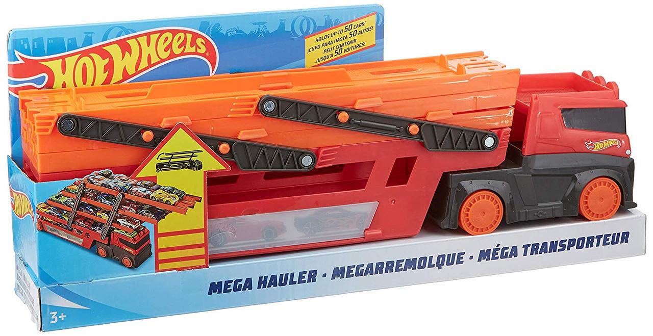 

Трейлер Автовоз Грузовик Hot Wheels Mega Hauler Оригинал (GHR48), Разные цвета