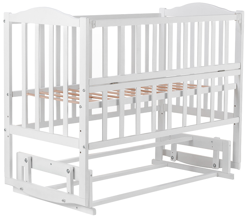 

Кровать Babyroom Зайчонок ZL201 маятник, откидной бок белая