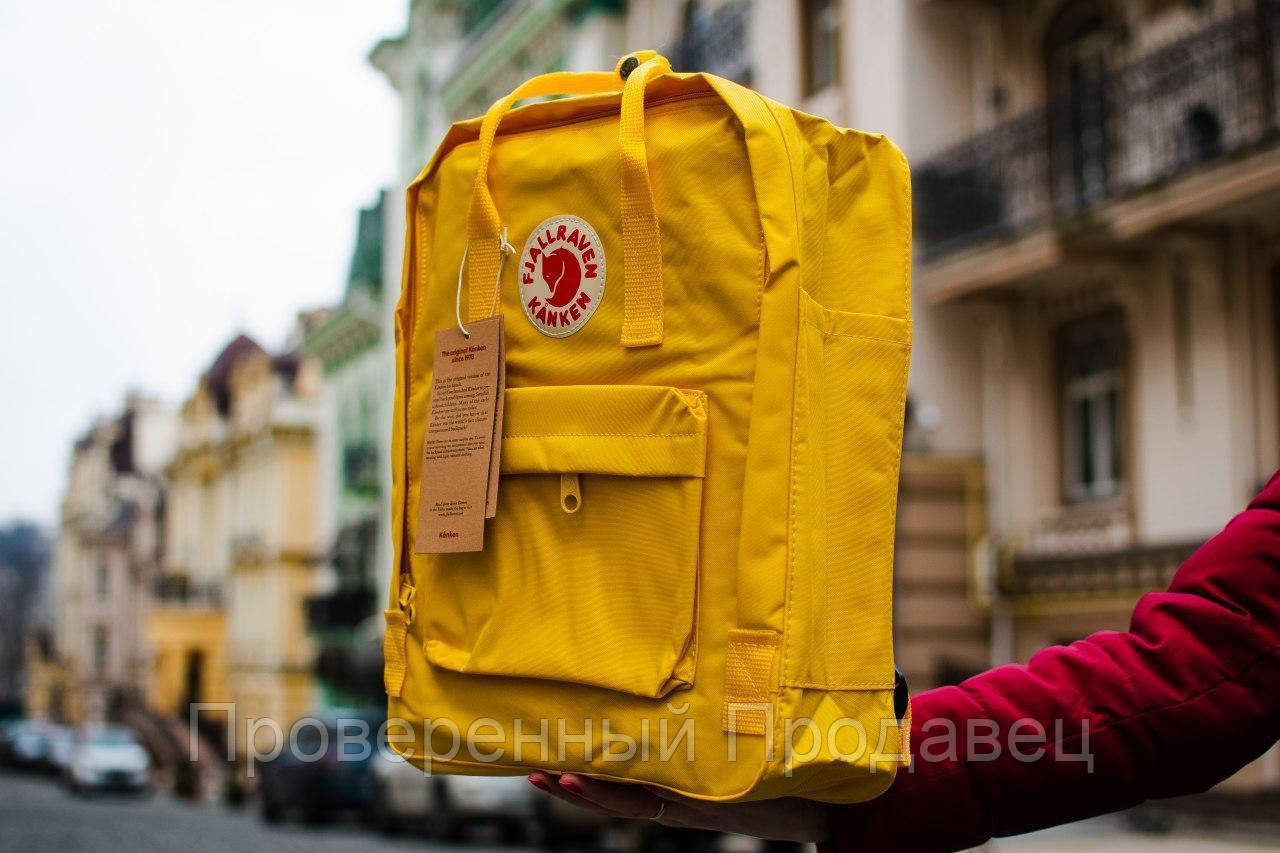 

Рюкзак с паспортом Fjallraven Kanken Classic на 16л, водонепроницаемый, повседневный, школьный, Розовый