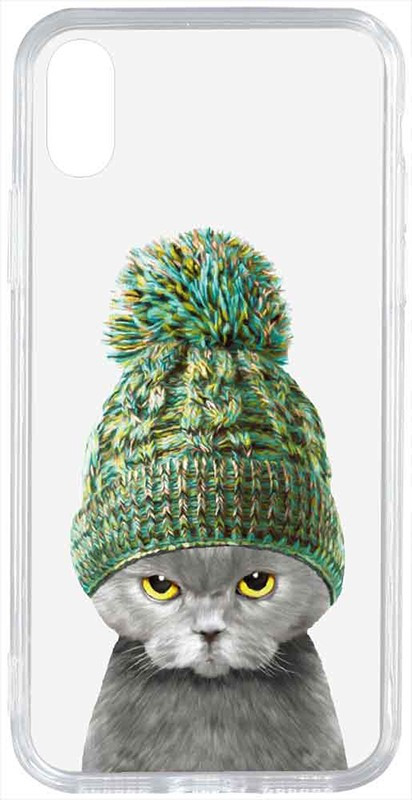 

Чехол для телефона TOTO Acrylic+TPU Print Case Apple iPhone XS Max #7 Cat In Hat Transparent