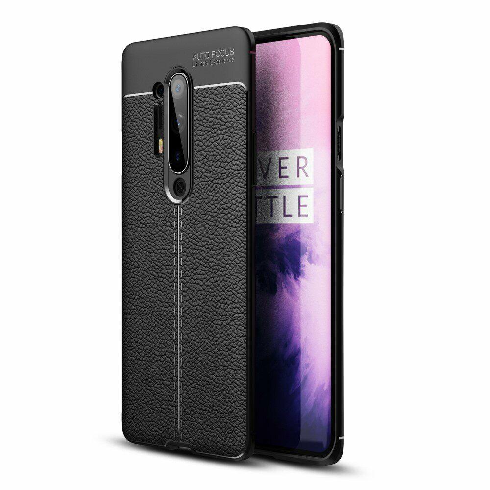 

Защитный чехол Deexe Leather Cover для OnePlus 8 Pro - Black