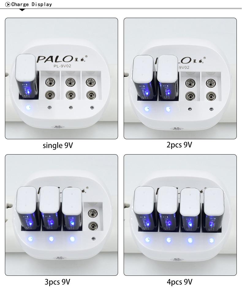 

Зарядка для аккумуляторов на 4 шт крона 9 В PALO