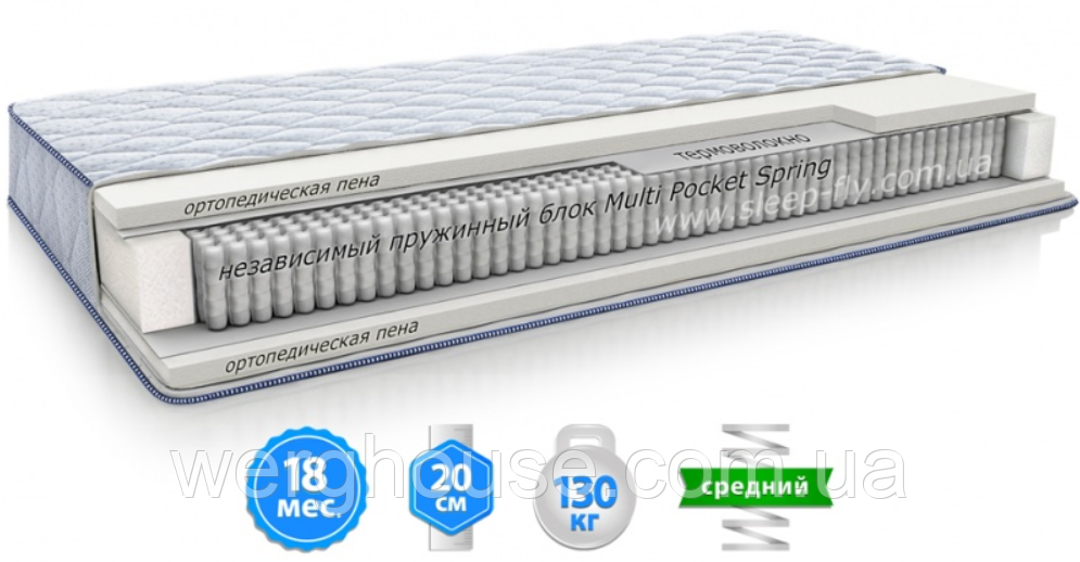 

Матрас ортопедический Crypton ТМ SLEEP&FLY Silver Edition 80*200