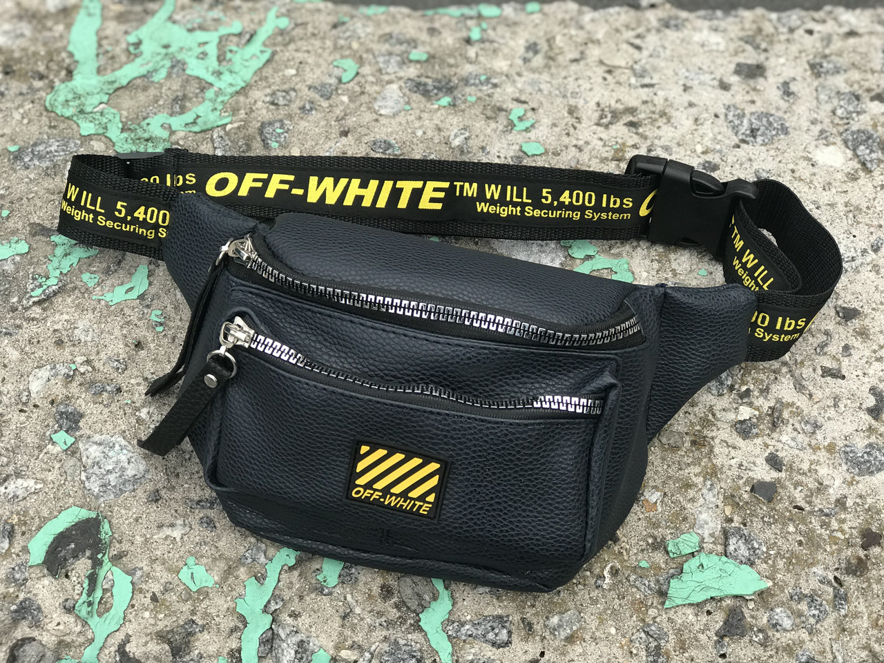 

Бананка Off-White синяя, на пояс