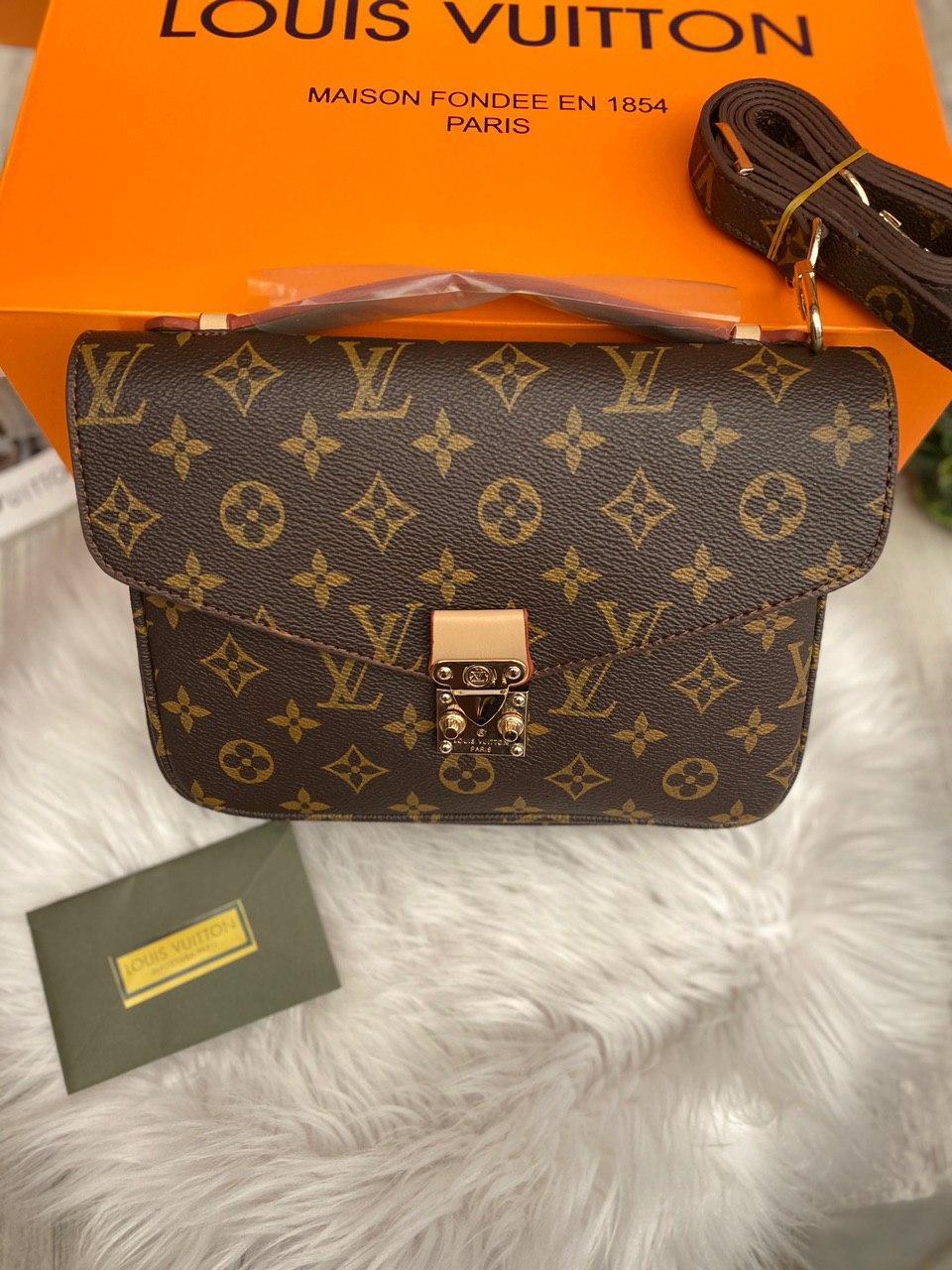 

Сумка Louis Vuitton Pochette Metis коричневая классика Луи Витон реплика, Коричневый