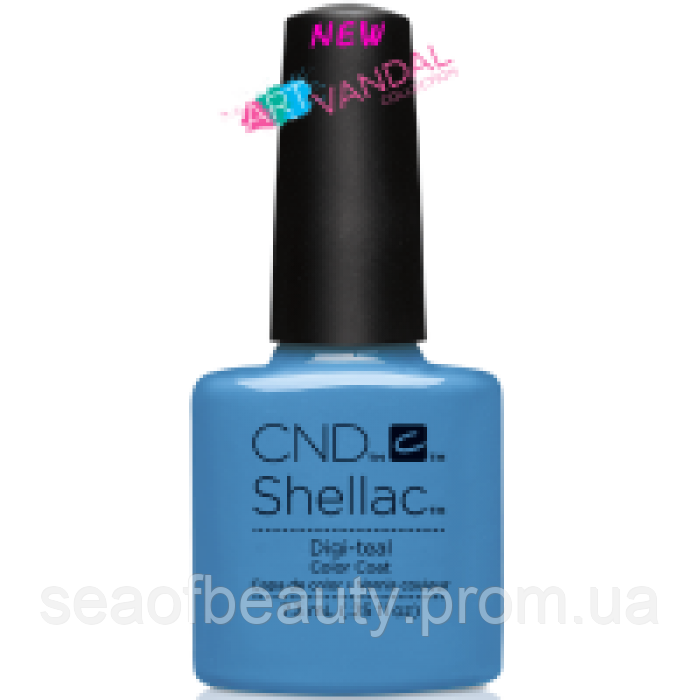 

Гель-лак CND Shellac Digi-teal (ярко-голубой, эмаль), 7,3 мл