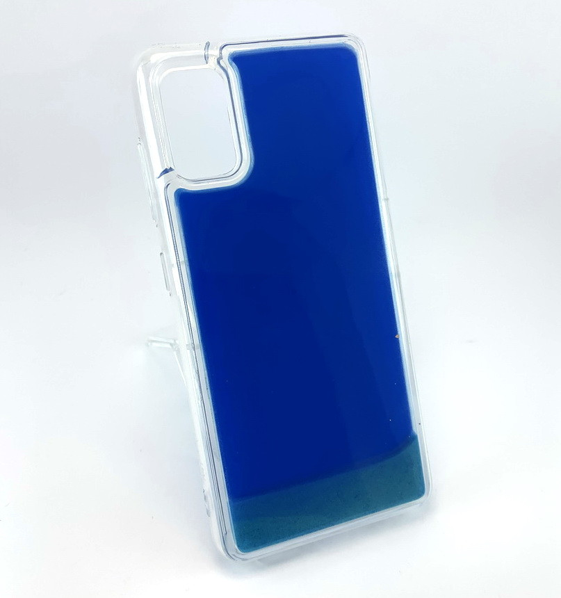

Чехол для Samsung A41, A415 накладка 3D Aqua Color Sand противоударный силиконовый синий