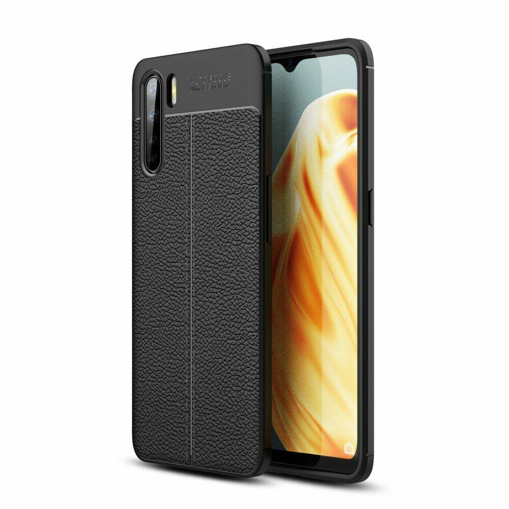 

Защитный чехол Deexe Leather Cover для OPPO A91 / OPPO Reno 3 - Black