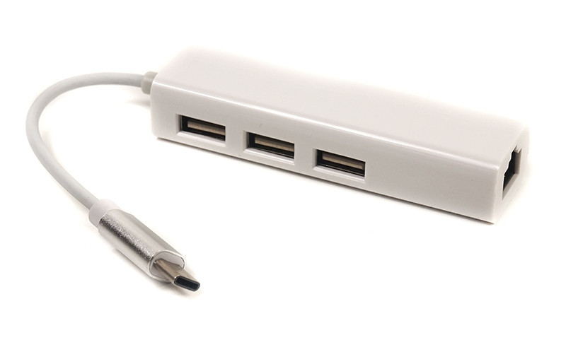 

Переходник PowerPlant USB 3.1 Type-C - 3 порта USB 2.0 + Ethernet Trade-in