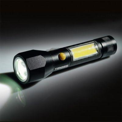 

Фонарь ручной Tiross TS-1885 CREE LED T6 XML 10W 450lm + 3W COB 250lm, Черный