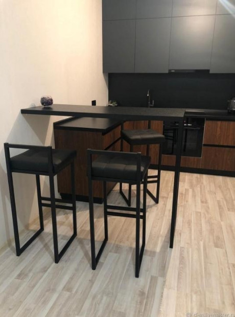 Барный стол и стулья из металла в стиле ЛОФТ Лофт подойдет для баров, кафе, кухни и просто Вашего дома, фото 2