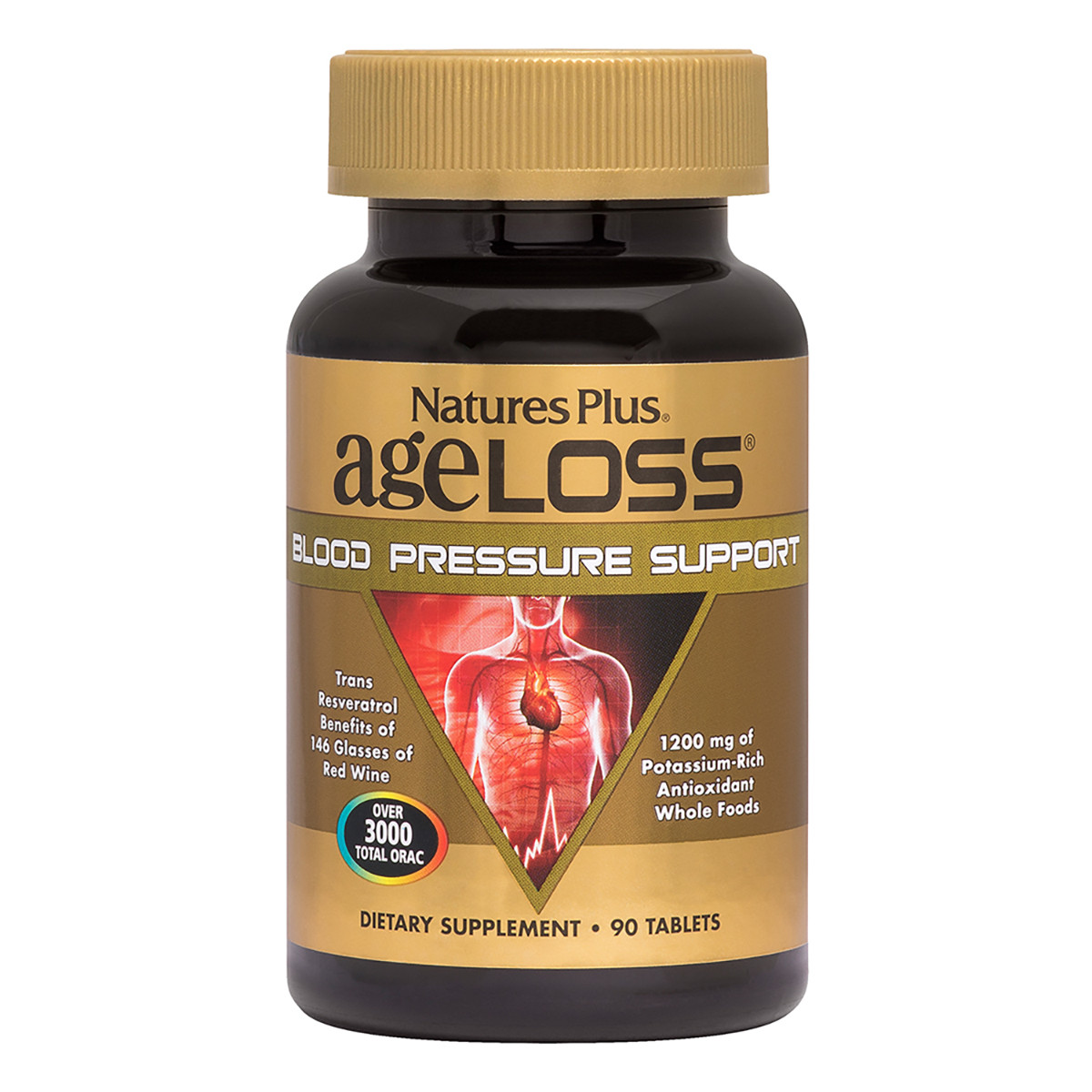 

Поддержка кровяного давления, Ageloss Blood Pressure, Natures Plus, 90 таблеток