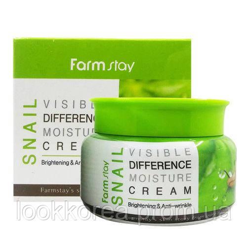 

Farm Stay Visible Difference Moisture Cream Snail - Увлажняющий крем с улиточным муцином, 100мл