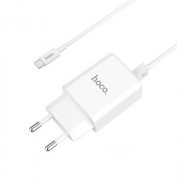 

Сетевое зарядное устройство зарядка Hoco C72A QC 3.0 White + кабель Type-C - 2.1A