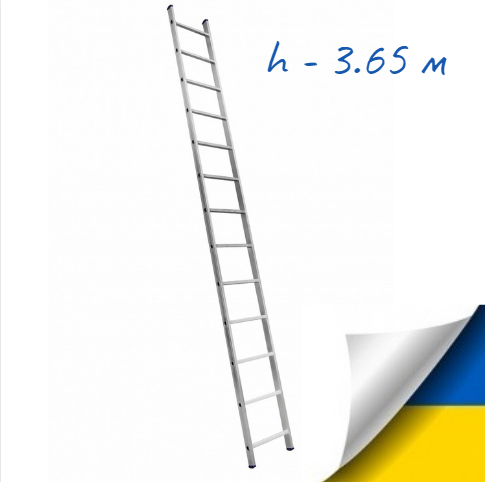 Алюминиевая лестница односекционная приставная на 13 ступеней