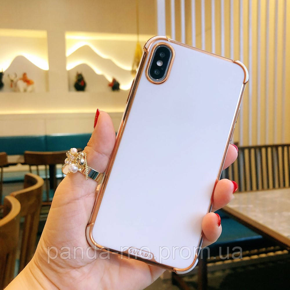 

Чехол на iPhone XS из силикона с усиленными углами, Sulada, Белый