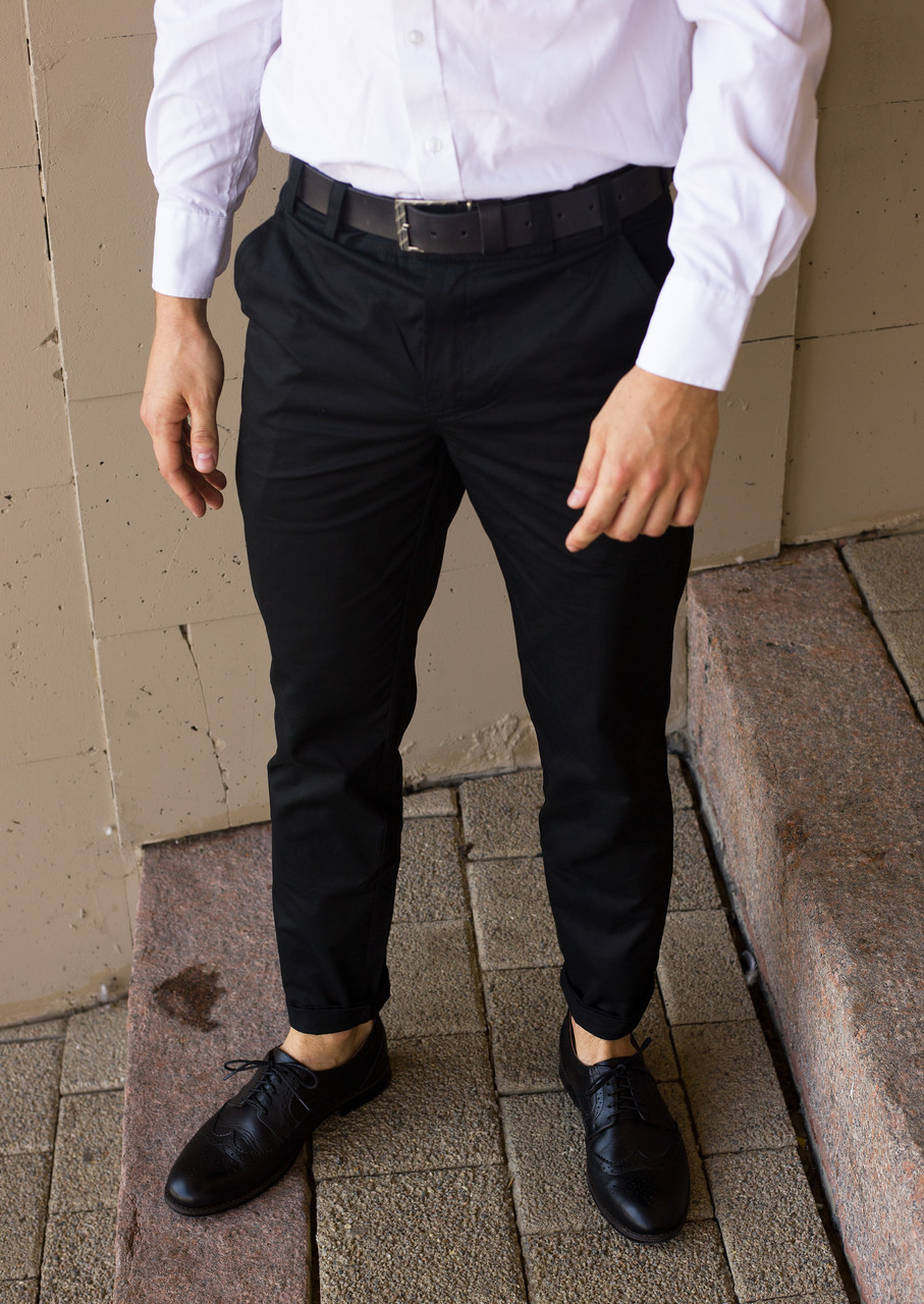 Штани чінос чорні чоловічі бренд ТУР модель Стрендж (Strange) - Фото 4
