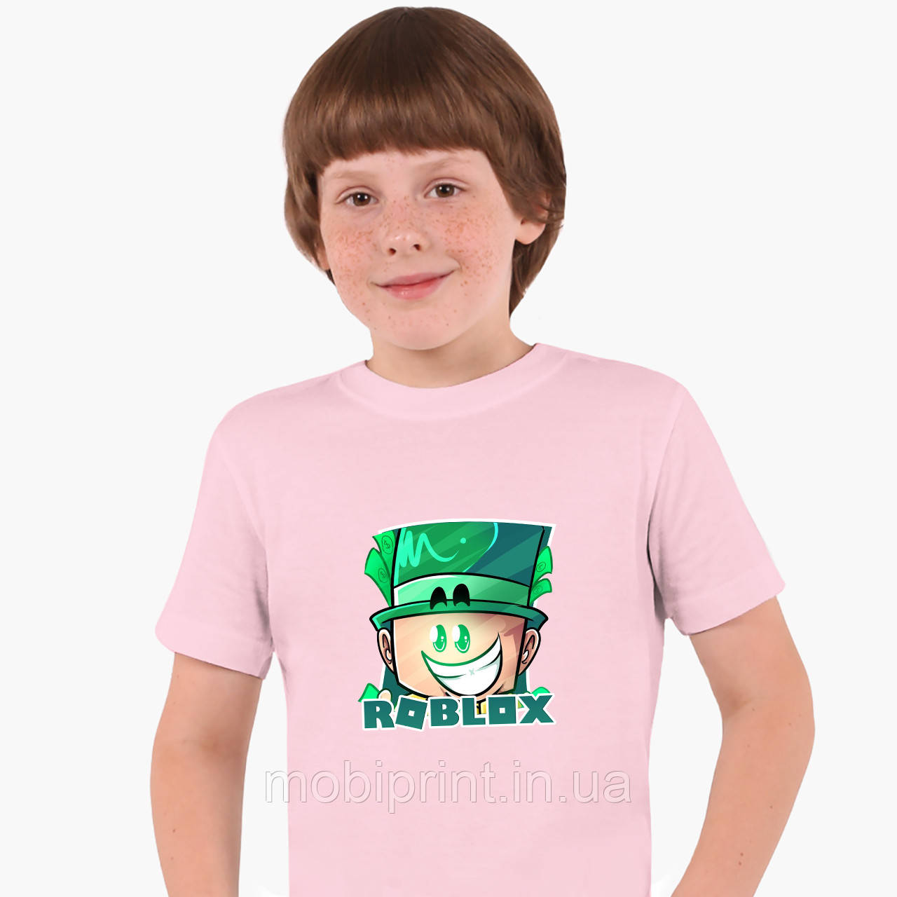 

Детская футболка для мальчиков Роблокс (Roblox) (25186-1226) Розовый 164
