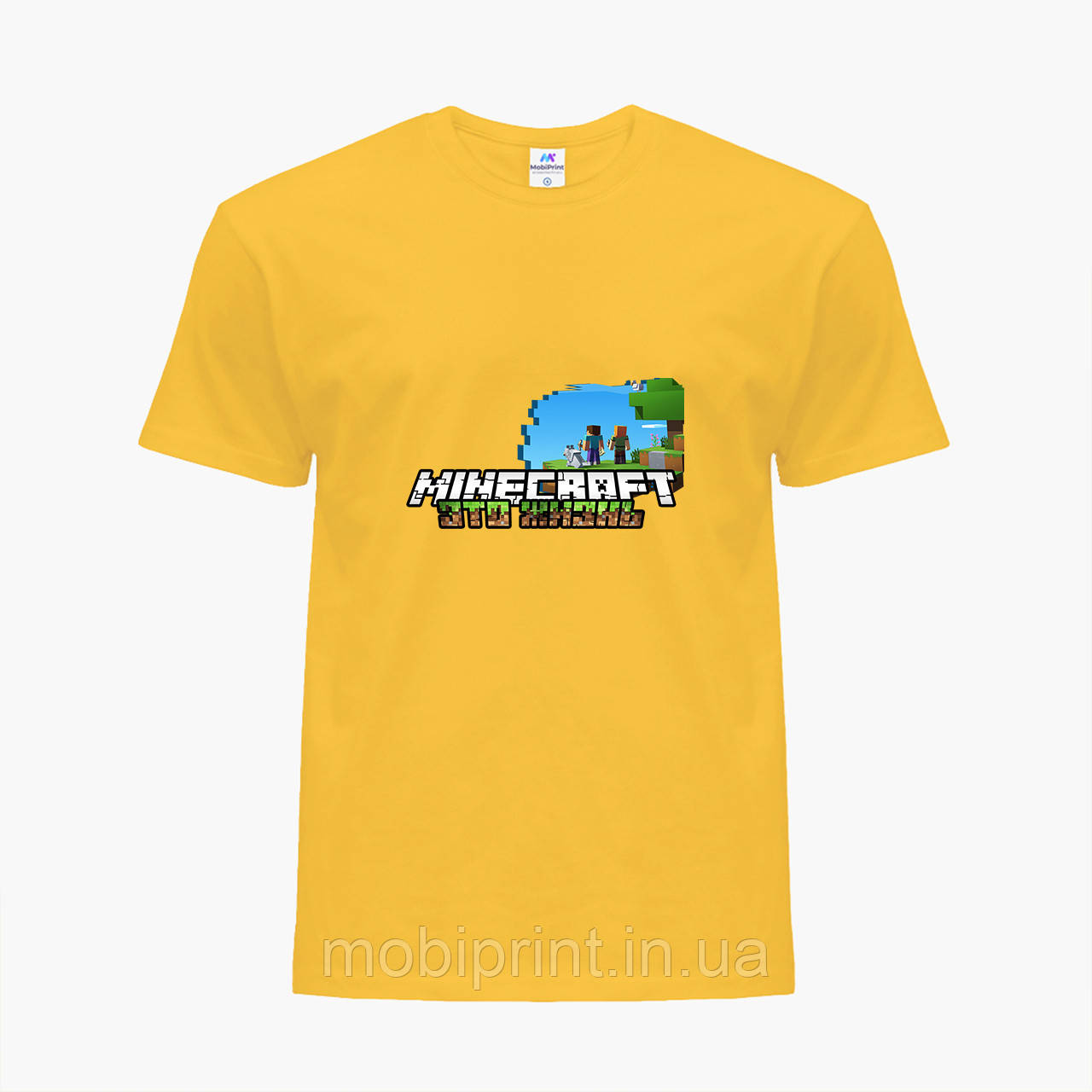 

Детская футболка для мальчиков Майнкрафт (Minecraft) (25186-1170) Желтый 152