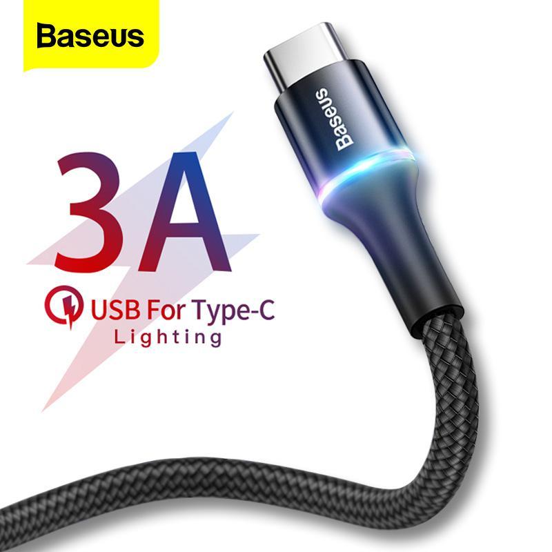 

Кабель Baseus Halo Data Cable USB for Type-C 3A 1 м Black, Черный