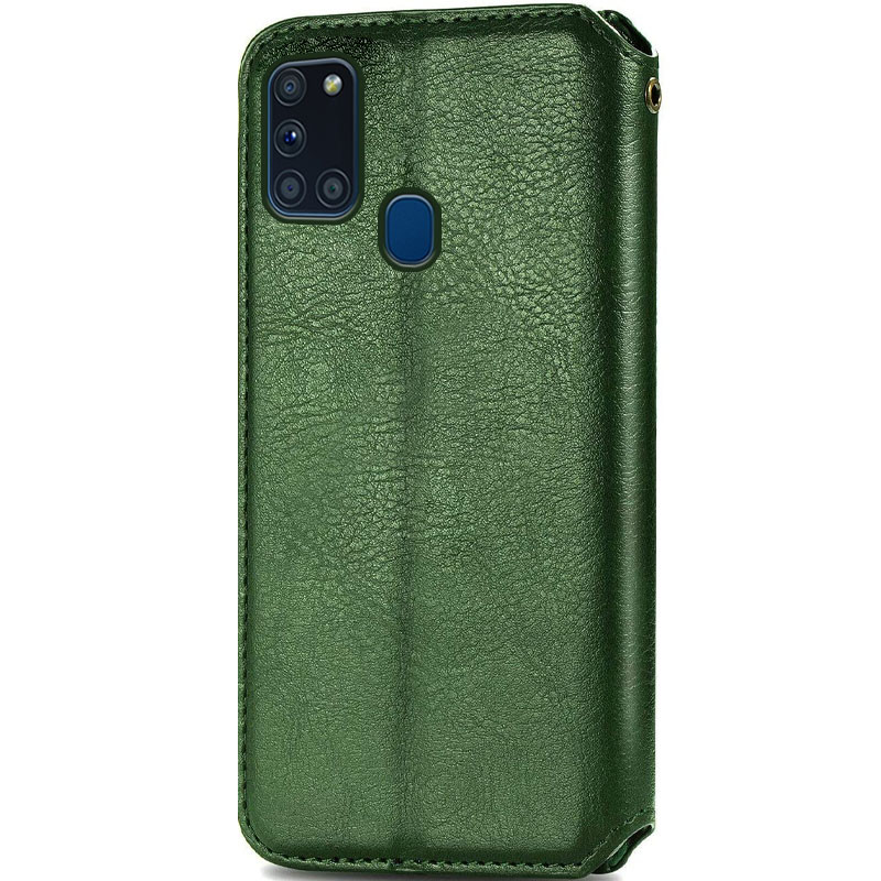 Чохли для Samsung Galaxy A21s GETMAN Cubic Зелений Штучна шкіра