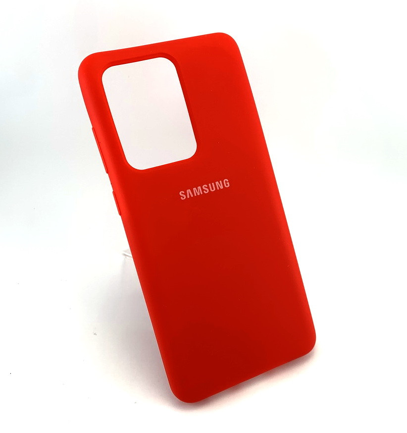 

Оригинальный чехол для Samsung galaxy s20 Ultra g9880 накладка Silicone Cover бампер красный