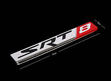 Шильдик надпись SRT8 красная на крышку багажника