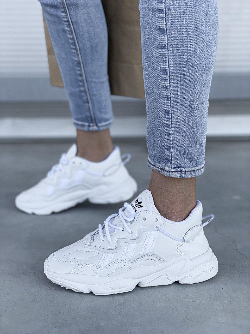 

Женские кроссовки Adidas Ozweego Reflective White / Адидас Озвиго Рефлективные Белые 38, Белый