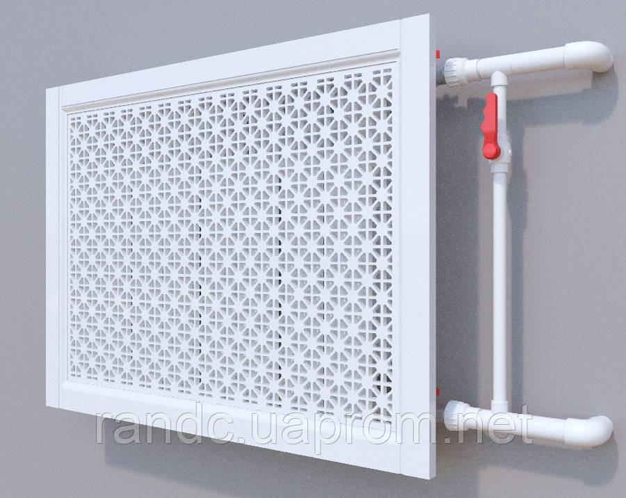 

Декоративная решетка на батарею SMARTWOOD | Экран для радиатора | Накладка на батарею Решетка с крышкой, Гркнтованная, 600*300