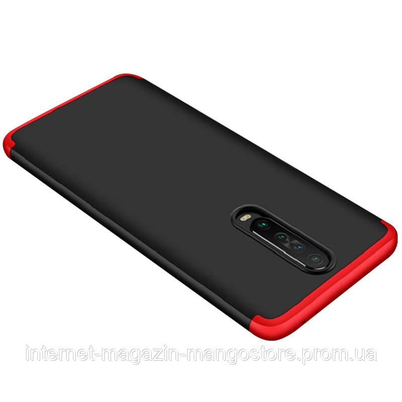 

Пластиковая накладка GKK LikGus 360 градусов (opp) для Xiaomi Redmi K30 / Poco X2, Черный / красный