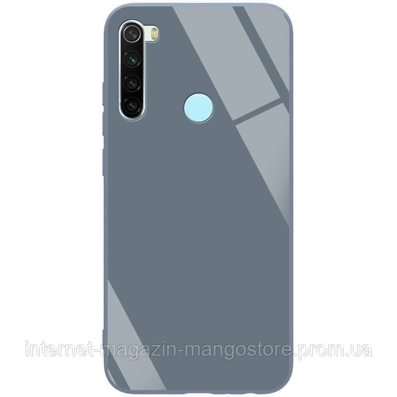 

TPU+Glass чехол GLOSSY для Xiaomi Redmi Note 8, Серый / lavender gray