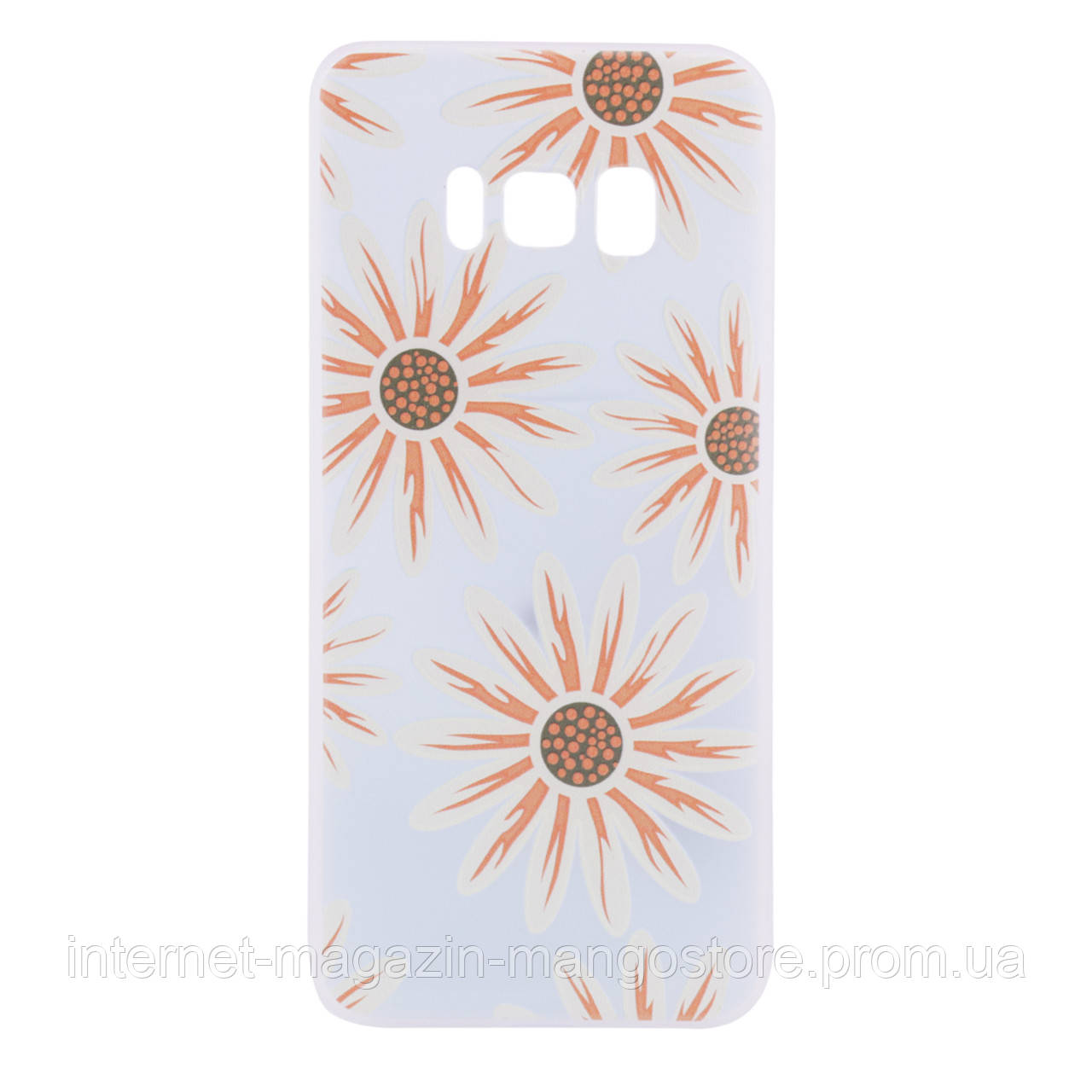 

TPU чехол матовый soft touch color для Samsung G950 Galaxy S8, Крупные ромашки