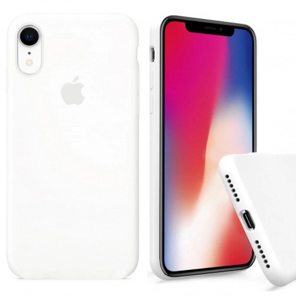 

Чехол для Apple iPhone XR Silicone Case White чохол накладка с закрытым низом на эпл айфон икс р белый