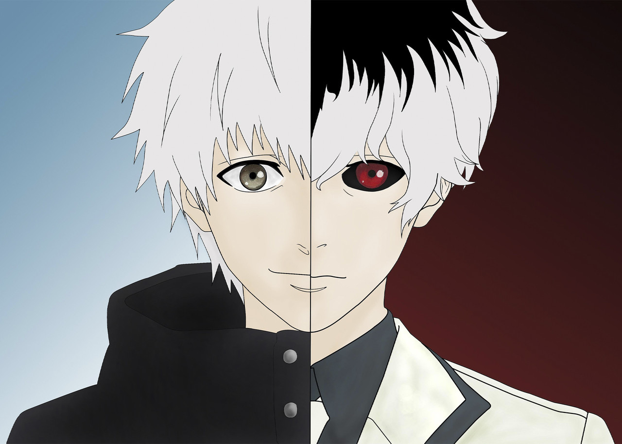 

Картина GeekLand Tokyo Ghoul Токийский гуль две личности 60x40 TG 09.015