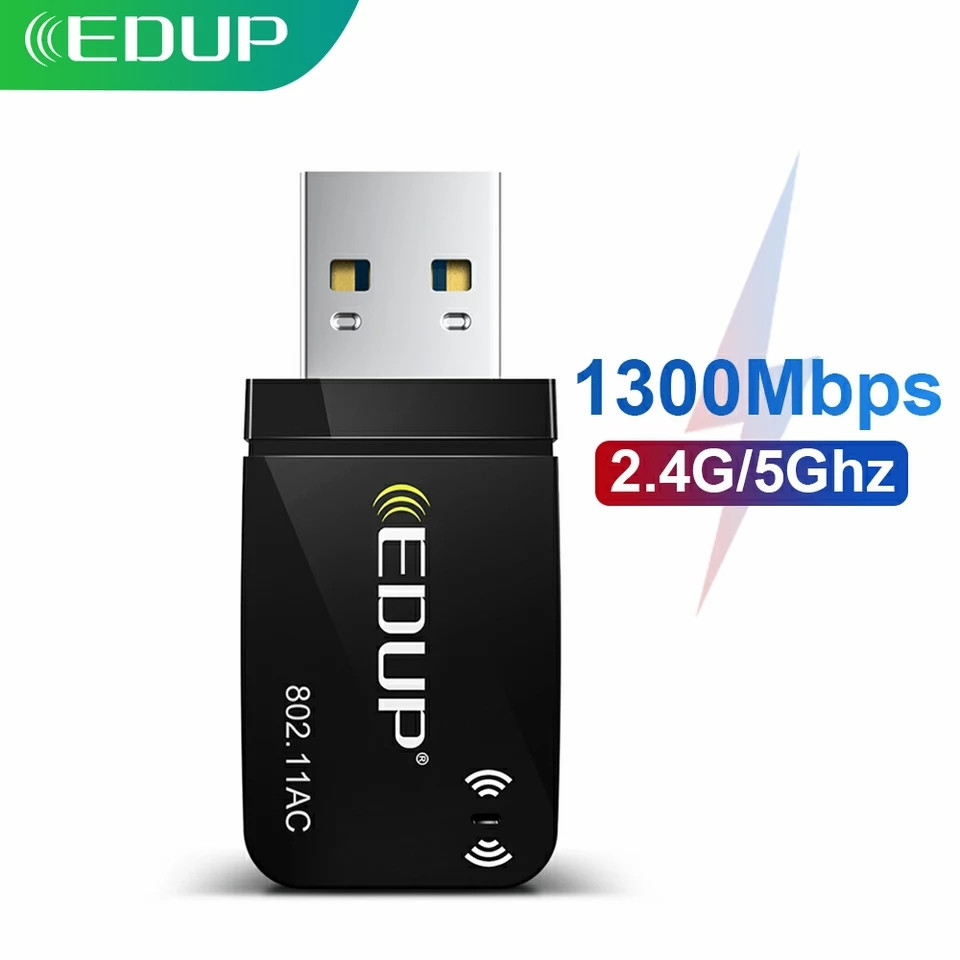 EDUP EP-1689 чіп 8812BU USB3.0 Gigabit 1300Mbps 2.4/5.8 Ghz Двохдіапазонний WiFi AC адаптер