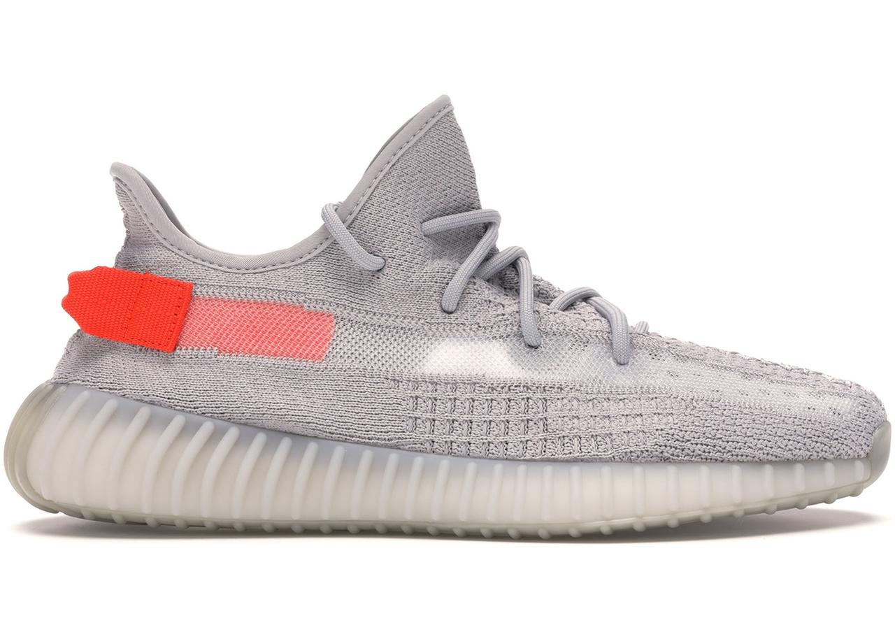 

Кроссовки Adidas Yeezy 350 V2 "Tail Light" - "Светло - Серые Оранжевые" (Реплика ААА+), Светло-серый