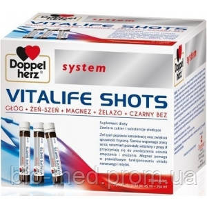 

Doppelherz System VITALIFE SHOTS - для активности и жизненной силы, ампулы, 30x25 мл