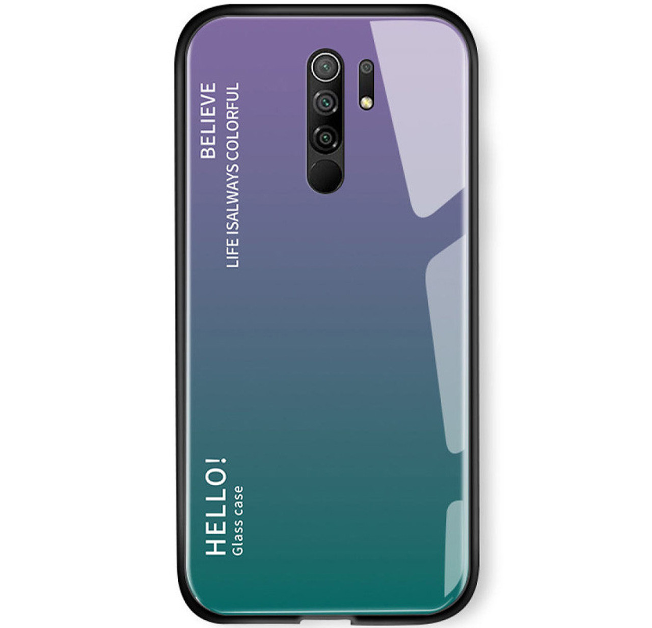 

Чехол-накладка TPU+Glass Gradient HELLO для Xiaomi Redmi 9 Violet