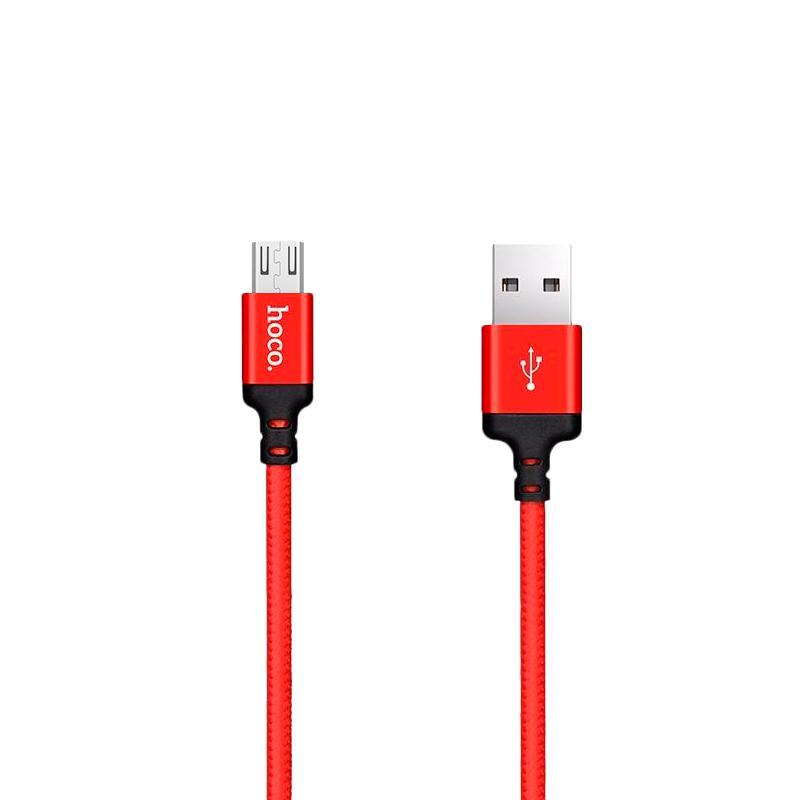 

USB Cable Hoco X14 Times Speed MicroUSB Red/Black 1m