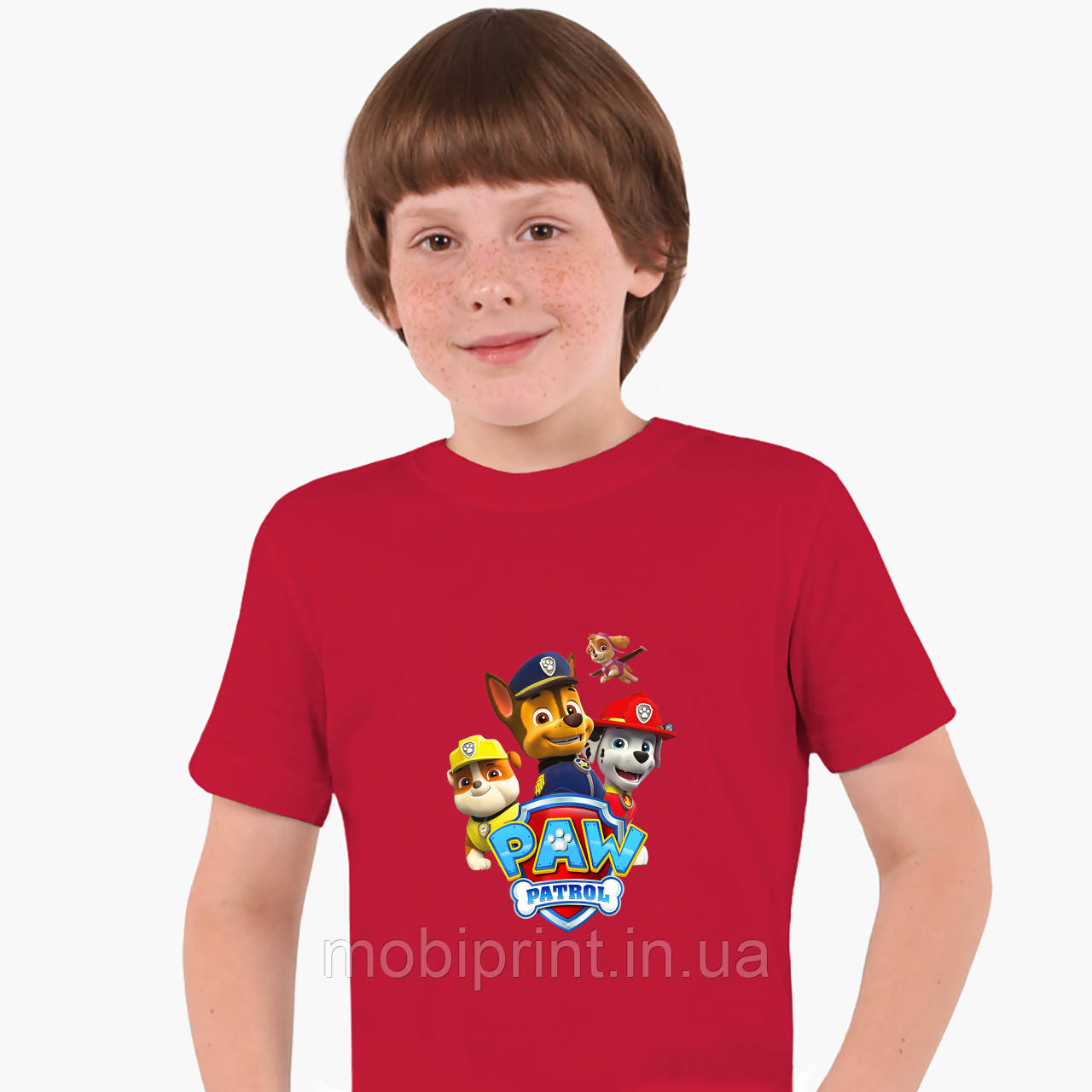 

Детская футболка для мальчиков Щенячий патруль (PAW Patrol) (25186-1606) Красный 152